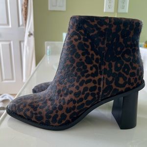 Leopard print booties